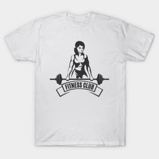 Bodybuilder Sport Emblem in Retro style T-Shirt